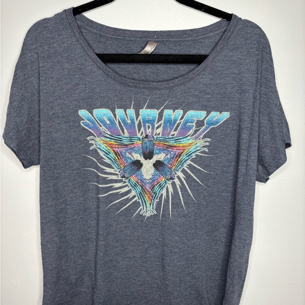 Next level women’s gray journey rock band tee short sleeve size x large